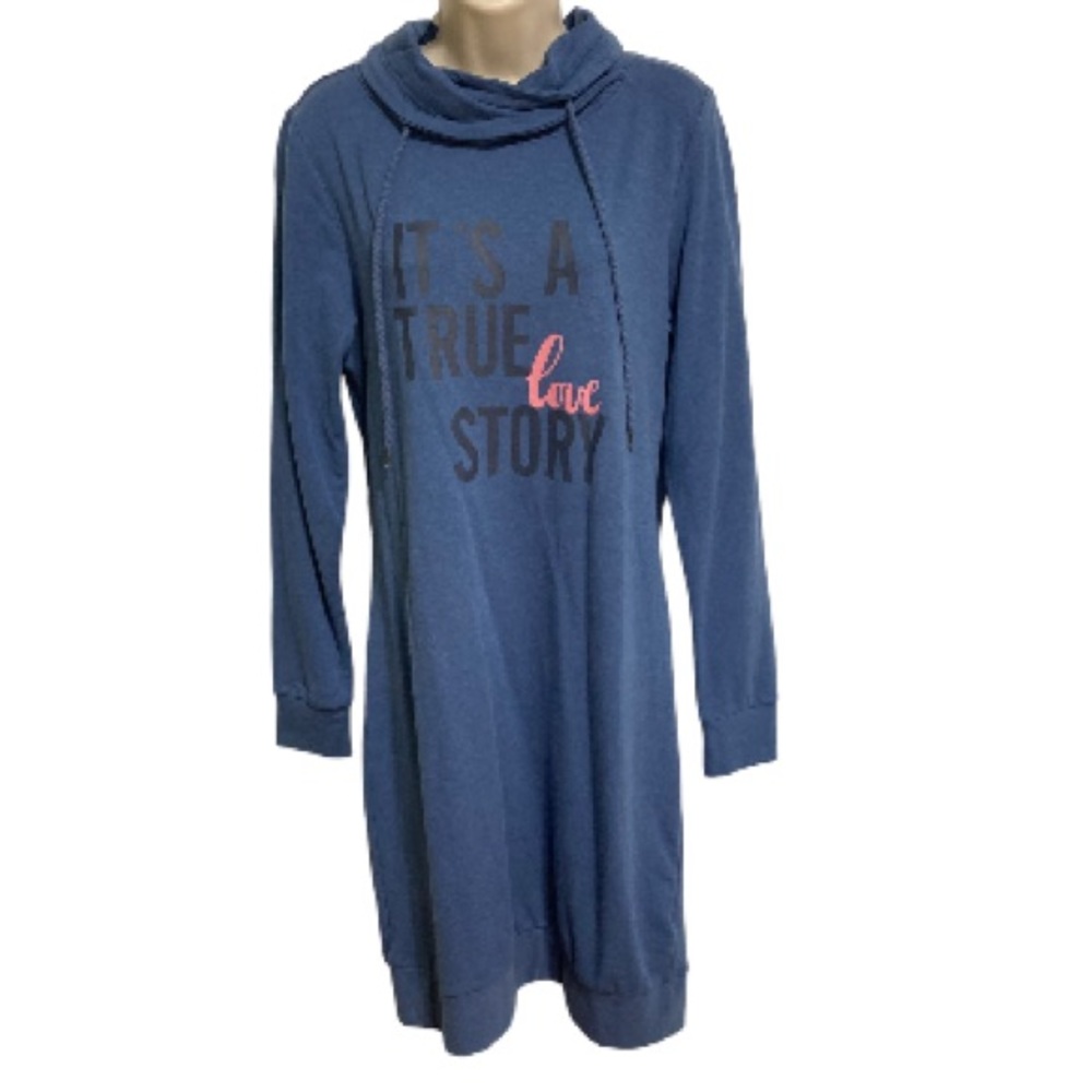 ITS A TRUE LOVE STORY Dress Tunic with Pull Tie Neck NWT Women’s Large